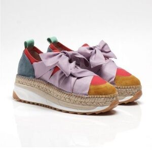 Free People Chapmin Espadrille Sneakers size 38 (8) Colorful